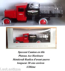 Speccast Camion en tôle Plateau Ace Hardware Metalcraft Replica 1/20ème - Foto 1 di 1