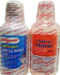 Childrens Motrin + Walgreens Childrens Allergy Relief~8oz Ea.~as shown~Exp. 1/26 - Picture 1 of 5
