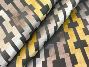 Hercules color Iron Cut Velvet Modern Abstract Fabric - Picture 1 of 4