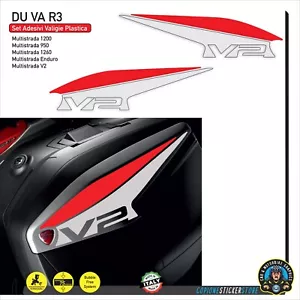 Kit Adesivi Valigie Plastica Ducati Multistrada V2 1200 1260 950 Enduro VA R3 - Picture 1 of 1