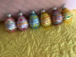 You Choose! Vintage Glass Paper Styrofoam Plastic Sugared Easter Egg Ornaments - Picture 1 of 34