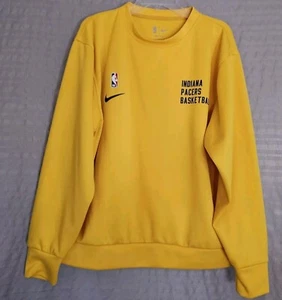 Felpa Nike Indianapolis Pacers Uomo Large Giallo Engineered Dri-Fit LEGGI - Foto 1 di 9