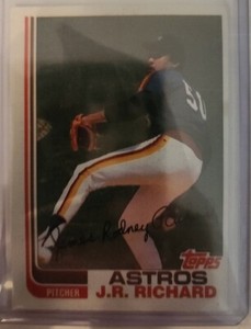 1982 Topps #190 J.R. Richard Error/Miscut/Misprint Card-Steve Henderson On Back