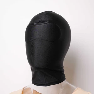 Spandex Open Mouth Hood Gimp Face Mask Head Adult Cosplay Gimp Mask Headgear - Picture 1 of 32