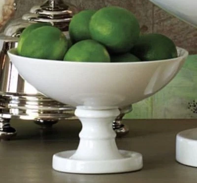 G-5. Global Views Blanco Pedestal Bowl-Sm, 8.81716 Foto 1 de 4