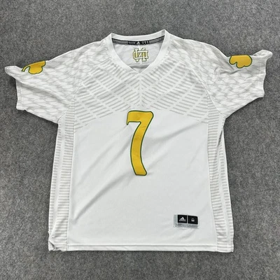 Camiseta de fútbol irlandesa de lucha de Notre Dame para hombre blanca mediana NCAA Adidas #7 visitante Foto 1 de 4