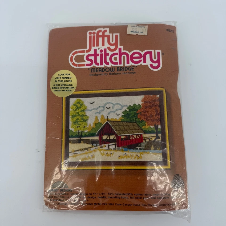 Kit de costura Jiffy vintage #823 “Meadow Bridge” - Sunset Designs 1980 - sellado Foto 1 de 2