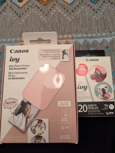 Canon IVY Zero Ink Printer - Color - Photo Print - Portable - Blush Pink - Picture 1 of 3