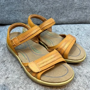 OrthoFeet Womens Adjustable Strap Leather Sandals Comfort Walking Shoes 8.5 Wide - Picture 1 of 6