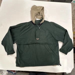 Giacca a vento vintage anni 90 Chaps Ralph Lauren verde con cappuccio giacca anorak uomo grande - Foto 1 di 24