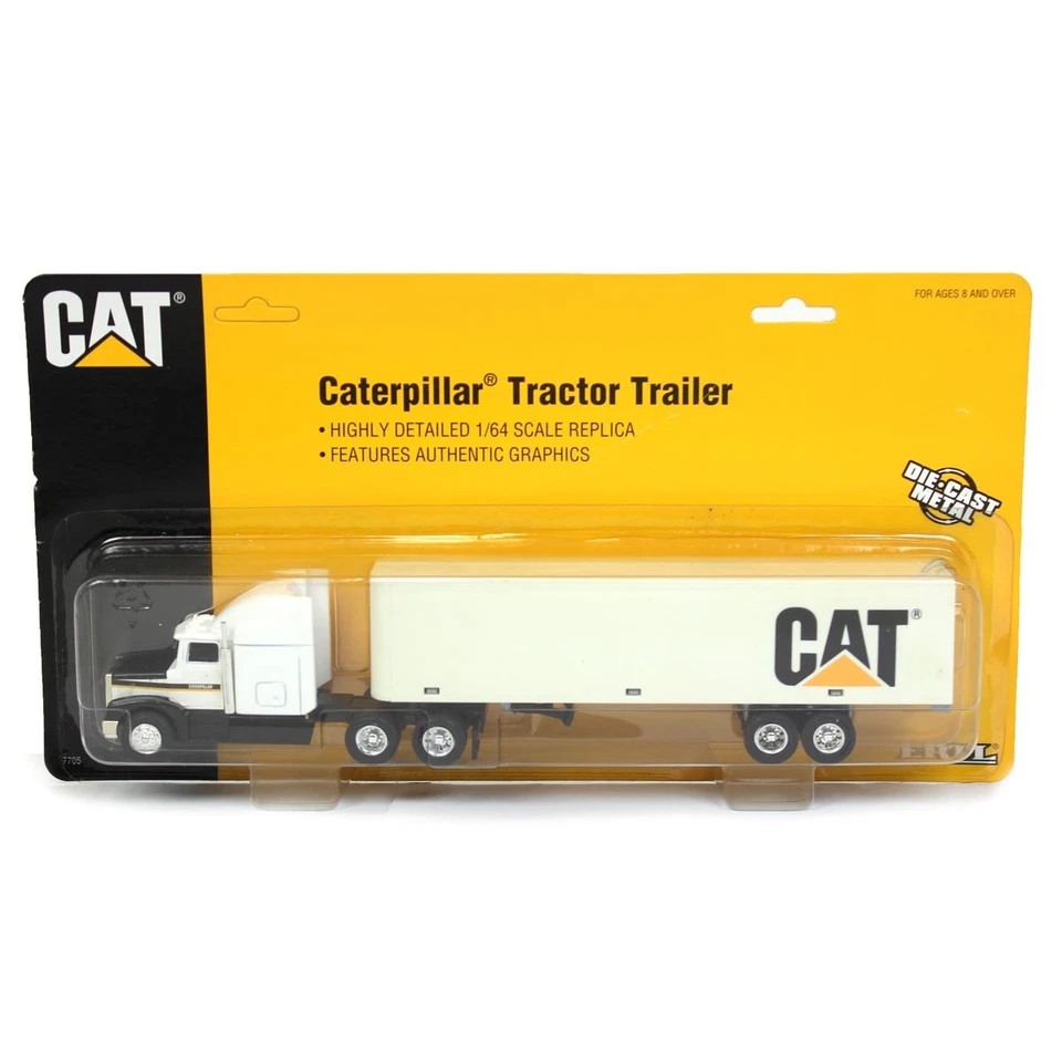 1/64 Caterpillar CAT Peterbilt Tractor Trailer, Made by ERTL 1996 ZFN7705 - Image 1 of 1