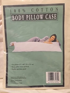 Funda de almohada corporal 100 % algodón hueso crema 21x60 absorbente de humedad nueva en paquete a prueba de plumón - Imagen 1 de 3