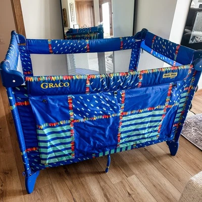 VTG 1990s Graco Pack N Play Sport Playpen Baby Toddler With carrying bag Retro - Image 1 of 4
