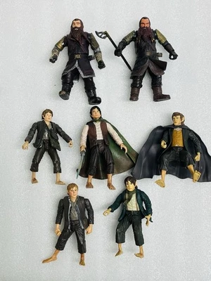 "Lote de figuras de acción de El Señor de los Anillos 2001 2002 4,5-8"" PNL Marvel Entertainment" Foto 1 de 4