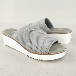 Eileen Fisher Gray Telly Stretch Knit Wedge Sandals Womens Size 8 - Picture 1 of 10