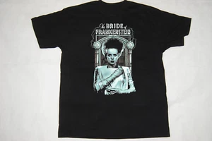 New Popular Bride of Frankenstein Black T-Shirt Cotton Full Size JK690 - Picture 1 of 3