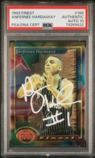 ANFERNEE PENNY HARDAWAY SIGNED MAGIC 1994 TOPPS FINEST ROOKIE CARD PSA AUTO 10