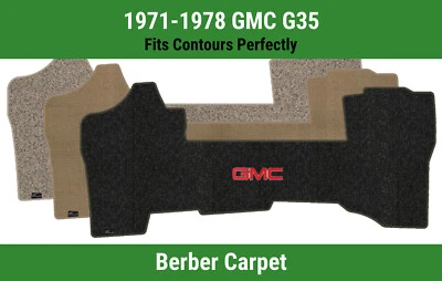 Alfombra de primera fila Lloyd Berber para 1971-1978 GMC G35 con logotipo rojo GMC 1 Foto 1 de 4