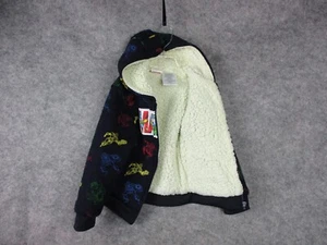 Marvel Avengers Sherpa Lined Jacket Boy 5 Black 5T Avengers Zip Hooded Dino Kids - Picture 1 of 12