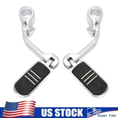 1.25" Universal Footpegs w/ Brackets For Honda Yamaha Triumph Foot Controls Kit - Image 1 of 4