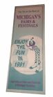 Brochure sur le calendrier des événements Michigan's Fairs & Festivals « Enjoy The Fun In 1991 »