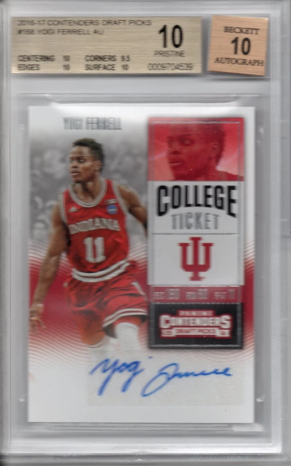 BGS 10 2016-17 Contenders Draft Picks AUTO #168 Yogi Ferrell RC MAVS MAVERICKS - Image 1 of 1