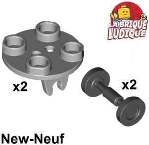 Lego 2x Platte rund 2x2 dünner Radhalter Halter Rundrad + Roulette 2655 2496 - Bild 1 von 1