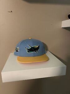 Tampa Bay Rays Custom Fitted Hat Size 7 3/4
