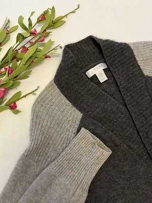 Kenar 100% Cashmere Gray Open Front Long Cardigan Sweater M Soft - Image 1 of 4