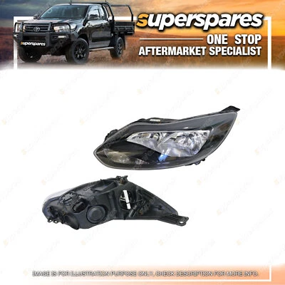 Black Right & Left Side Headlight for Ford Focus LW 04/2011 - 11/2014 - image 1 of 2