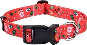 Christmas Dog Collar - Premium Adjustable Dog Collar for Small Medium Large Dogs - Picture 1 of 12