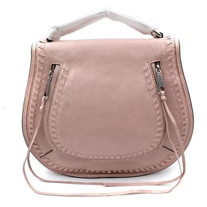 $325 Rebecca Minkoff Vanity Saddle Lilac Rose Genuine Leather Crossbody Bag - Picture 1 of 5