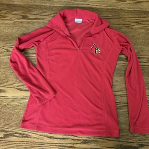Columbia Red 1/4 Zip Louisville Cardinal Fleece Pullover Women’s Small - Picture 1 of 7