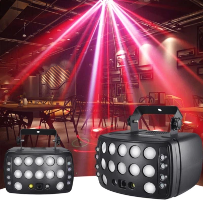 2pack LED RGBW 4 in 1 Beam Strobe Laser Butterfly Effect Light DJ Disco stage - Image 1 of 4