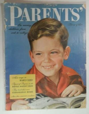 PARENTS MAGAZINE FEB 1949 BABIES BY UNKNOWN FATHERS BATTLE AGAINST COLDS - Image 1 of 4