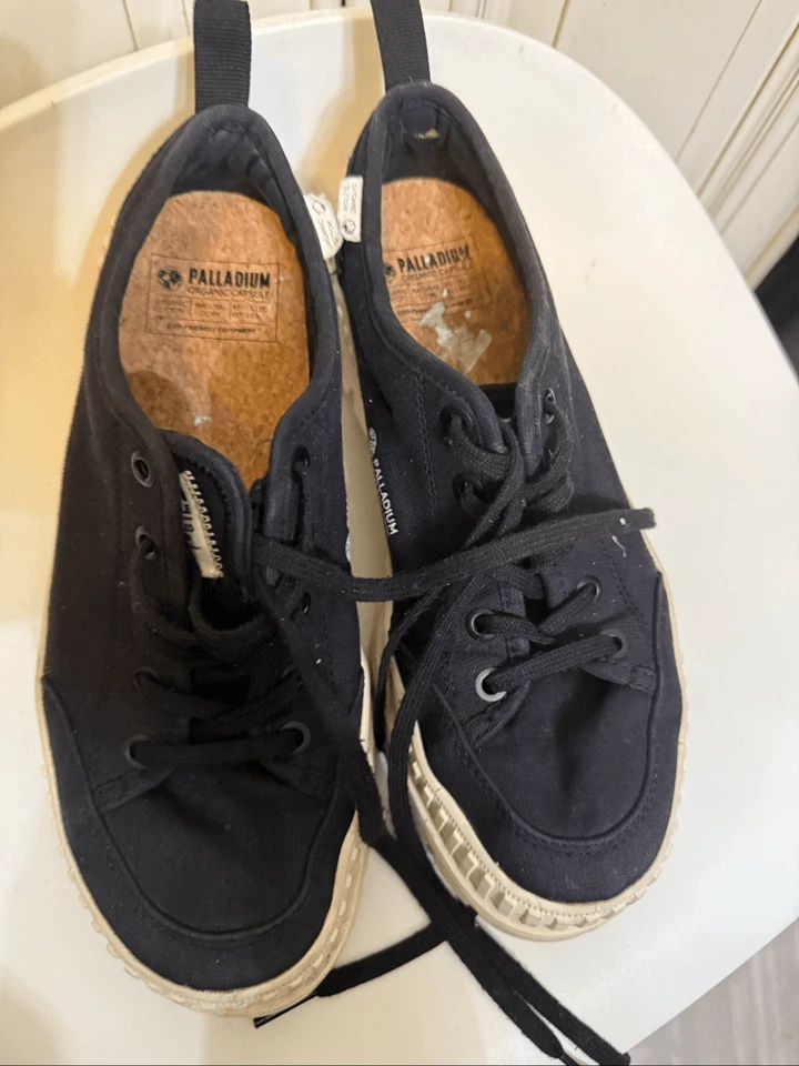 Palladium Unisex Pallashock Lo Orgánico 2 Zapatillas Zapatos Negras Talla W-8.5 M-7 Foto 1 de 4