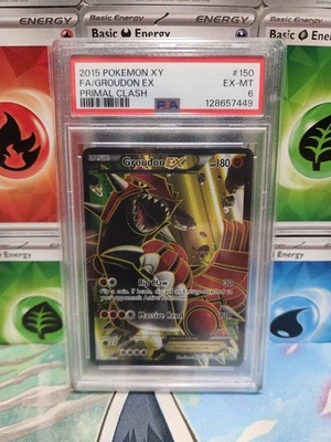PSA 6 Pokemon Groudon EX (Full Art) 150/160 2015 XY-Primal Clash Holo - Image 1 of 2