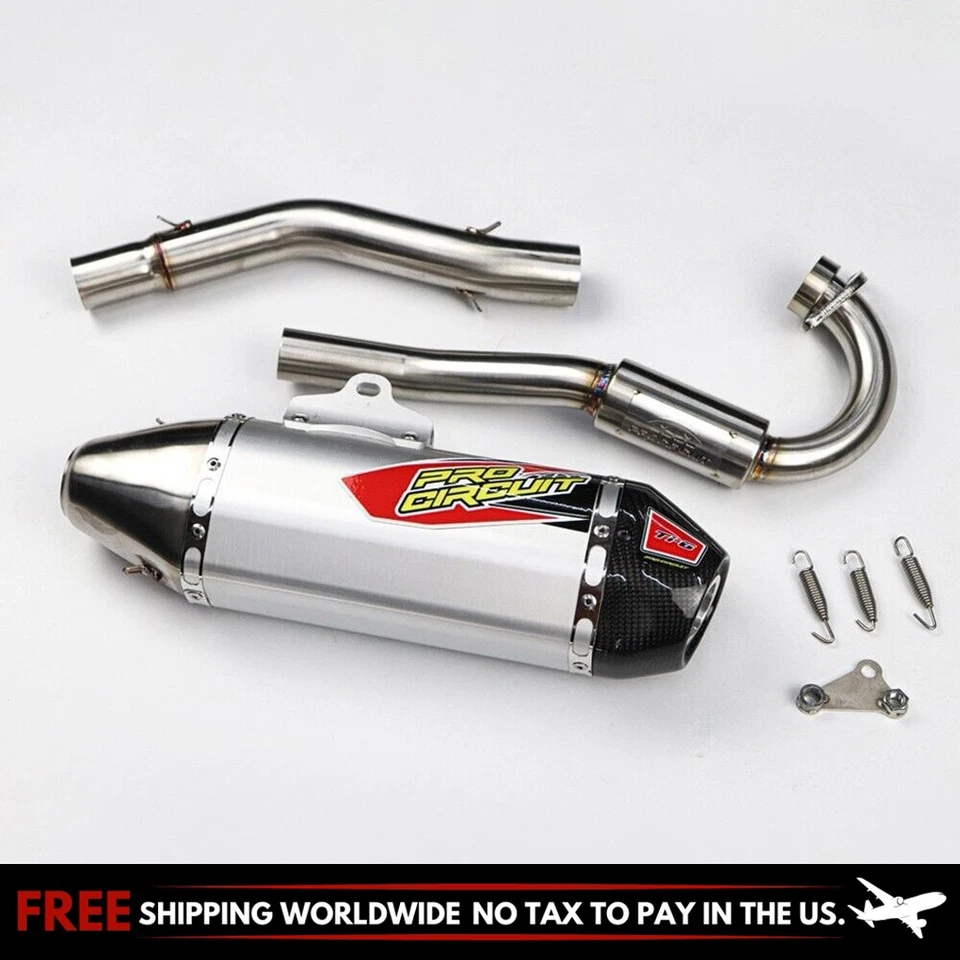EXHAUST MUFFLER RACING CARBON PIPE FULL SYSTEM FIT FOR KAWASAKI KLX140 , KLX140L - Изображение 1 из 4