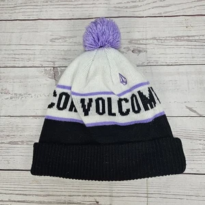 Volcom Pom snowboarding beanie Black Purple  - Picture 1 of 3