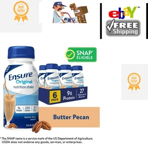 Ensure Original Meal Replacement Nutrition Shake Butter Pecan 8 Fl Oz 6 Count - Picture 1 of 6