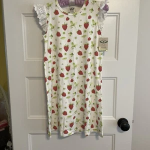 NWT Little GirlsThe Oaks Apparel Strawberry dress lace cap sleeve size 8 - Picture 1 of 11