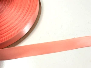 Peach Orange Single-Face Satin Ribbon 5/8 inch wide x 10 yards Polyester B24 - Picture 1 of 4