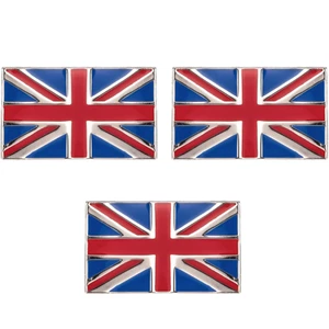 3 insignias de pasador esmaltado de metal Union Jack | bandera nacional del Reino Unido Gran Bretaña - Imagen 1 de 1