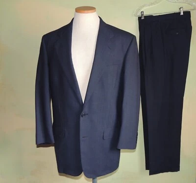 40 Pantalones de Colección Southwick Azul Oscuro Traje Alta Gama Cosidos a Mano Cuello Puño En muy buena condición Foto 1 de 4