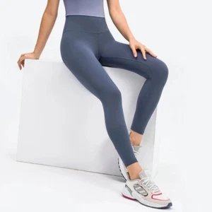 Womens Soft Stretch Ladies High Waisted Leggings Long Workout Yoga Pants Fitness - Picture 1 of 25