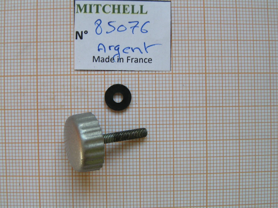 BOUTON MANIVELLE ARGENT MITCHELL FULL CONTROL & autres MOULINETS KNOB PART 85076 - Immagine 1 di 1
