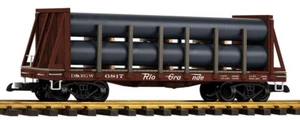 Piko G 38795 D&RGW BULKHEAD FLAT W/ PIPE LOAD (G-SCALE) - Picture 1 of 1
