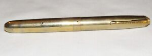 Vintage Ballpoint Pen Rich Marc USA Brass Head 1940's ART DECO design