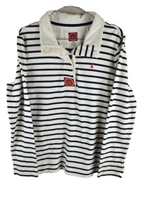 Joules Cowdry Womans Long Sleeve Cotton Sweatshirt Button Up Size 14 - Picture 1 of 8