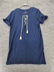 Ann Taylor LOFT Beach Dress Womens Small Short Sleeve Blue - Picture 1 of 6